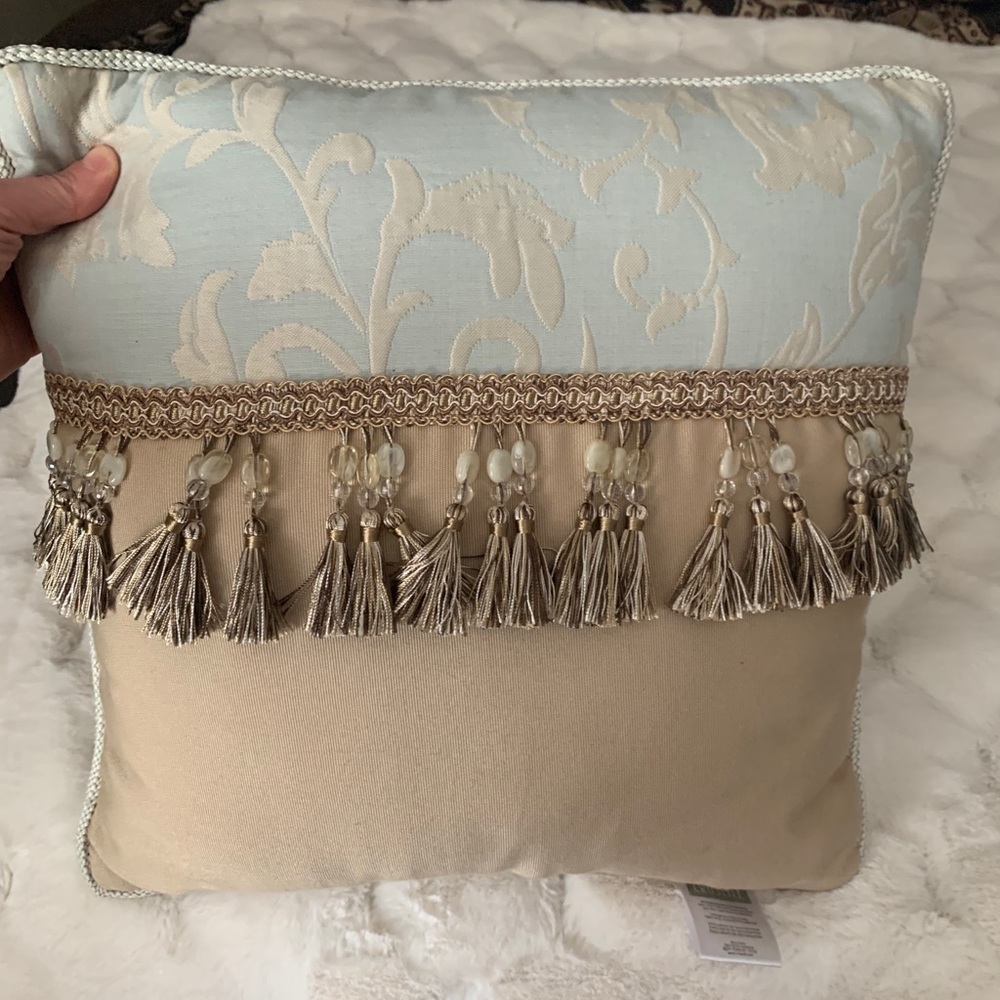 Croscill Lorraine square gold pillow